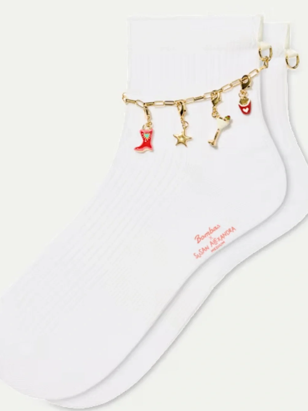 Bombas x Susan Alexandra Charms and Anklet Quarter Socks